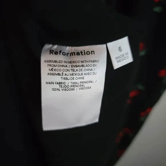 Reformation Juliette Dress in Black Cherry size 6 NWT - Picture 8 of 9